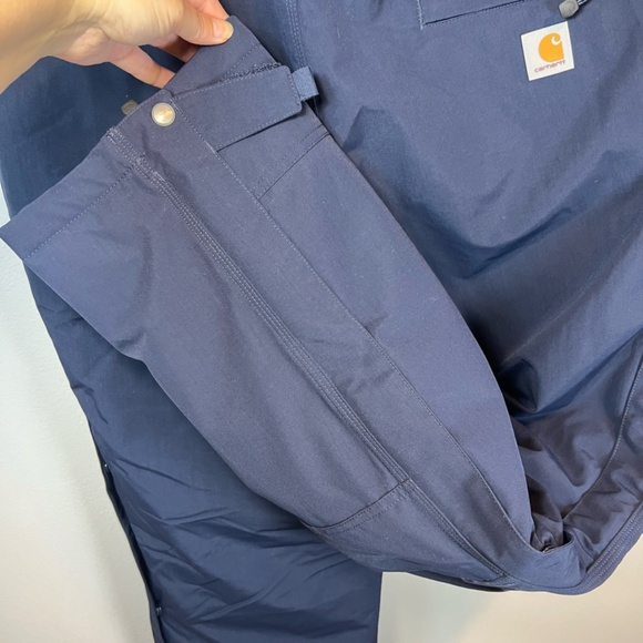 Carhartt Storm Defender Insulated Shoreline Pants Navy Blue Zip Leg NEW Sz Large - Picture 14 of 16
